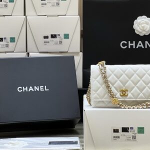 Xiaoxiang lucky gold coin bag has always been a popular style, there are six lucky gold coins in one bag, and the classic WOC version is still the most intimate lychee cowhide!  2840 Size 19*12*3.5cm, Available in black and white