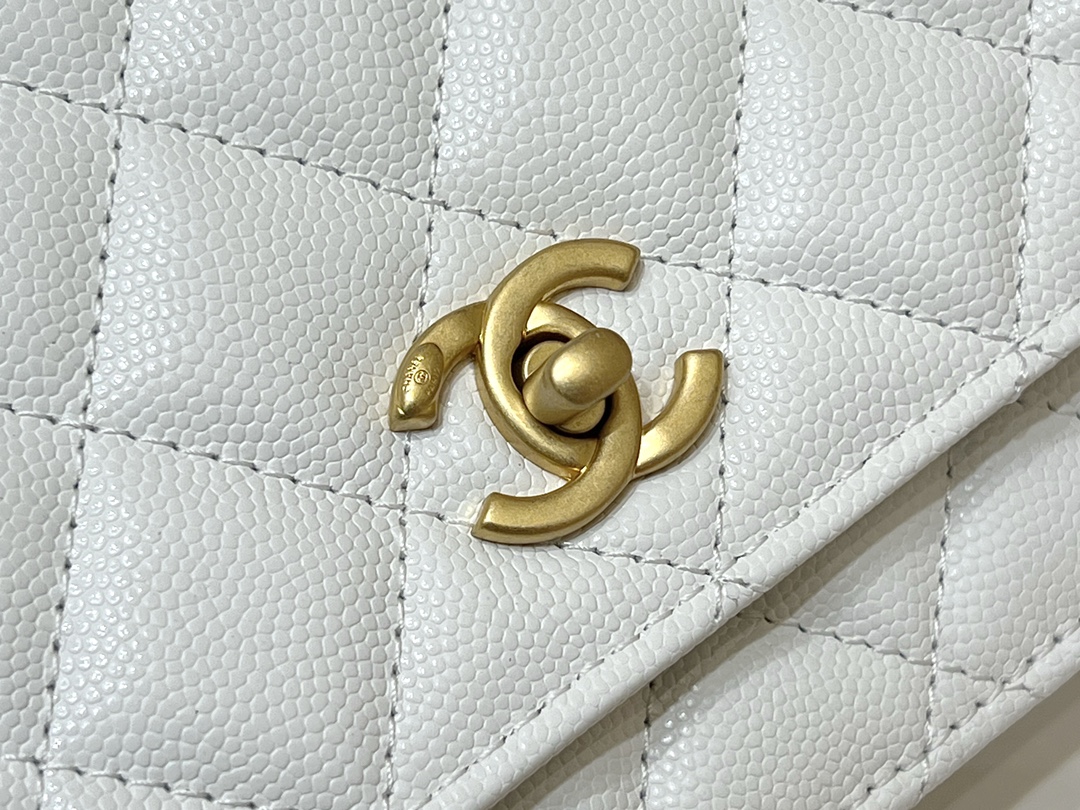 Xiaoxiang lucky gold coin bag has always been a popular style, there are six lucky gold coins in one bag, and the classic WOC version is still the most intimate lychee cowhide! 2840 Size 19*12*3.5cm, Available in black and white - 图片 5