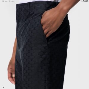 #Louis Vuitton/Louis Vuitton 24Fw all-over dark pattern trousers bodice effect