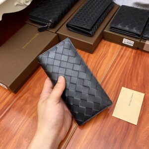 (Upgrade the original single cowhide) BV-The latest unisex woven wallet suit clip long clip 😄 original single quality official website synchronization