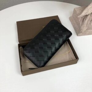 (Upgrade the original single cowhide) BV-The latest unisex woven wallet suit clip long clip 😄 original single quality official website synchronization