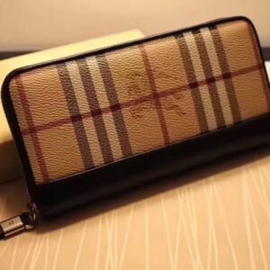 💰 The latest style of the top original single goods Burberry small zipper wallet, hot new shipment pull (physical photo, no added effect) top imported first layer cowhide with PVC material,