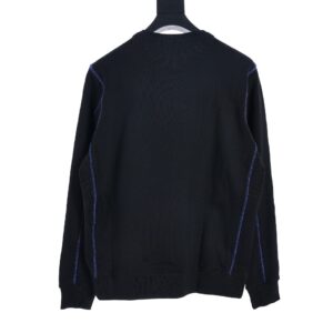 Burberry 22FW Circle Towel Embroidery Splicing Crew Neck Sweatshirt Original, 800 Purchased Development, Rib, Fabric Reactive Black Same Tank Dyeing Made of 32S380G Combed Cotton Contrast Three-dimensional Towel Embroidery Process Body Ribbed Stitching Design Version The original accessories are matched with the hand-sewn main mark The three standards are complete The inner card of the tag is matched with the engraved hanging grain size: XS-L